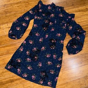 Xtraordinary Floral Blue Dress